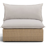 Cali Outdoor Armless Chair, Grey/Brown Base
