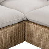 Cali 4 Piece Outdoor Sectional, Grey/Brown