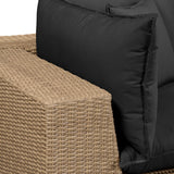 Cali Outdoor Loveseat, Black/Brown Base