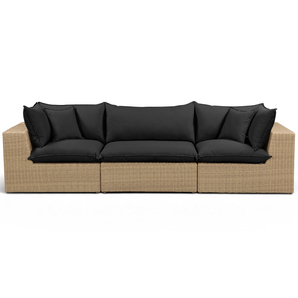 Cali Outdoor Sofa, Black/Brown