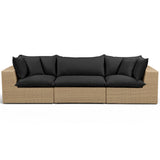 Cali Outdoor Sofa, Black/Brown
