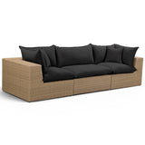 Cali Outdoor Sofa, Black/Brown