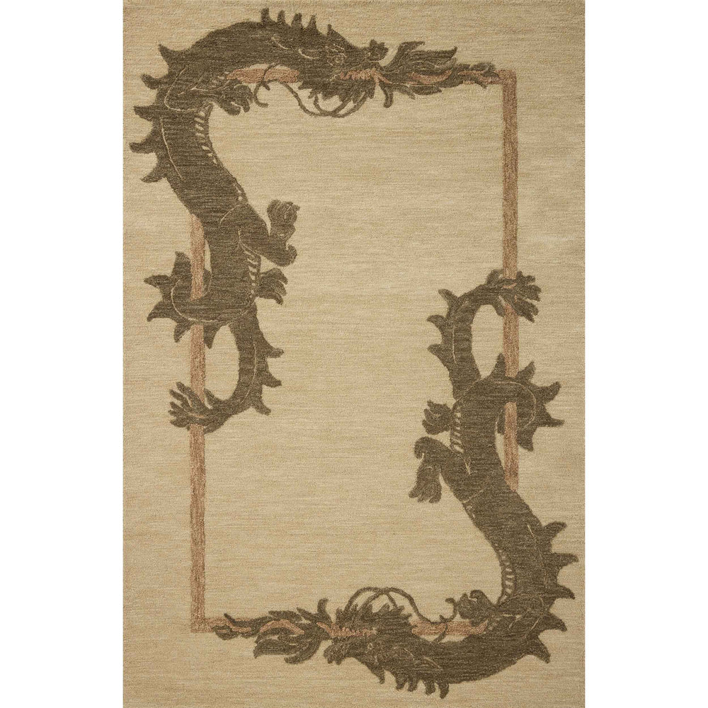 Brigette Romanek × Loloi Rug Romi RMI-01, Natural/Olive-Rugs1-High Fashion Home