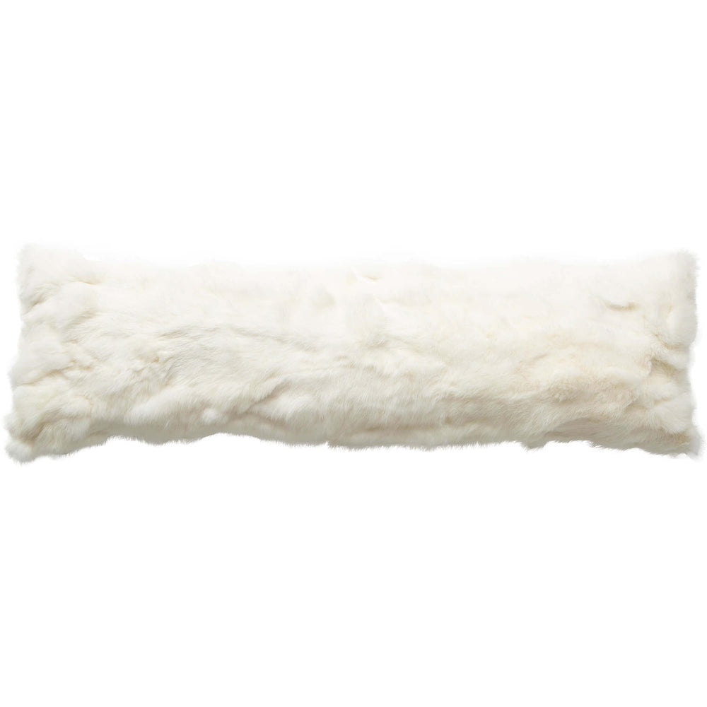 Rabbit Bolster Pillow, White/Cream-Accessories-High Fashion Home