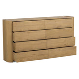 Radius 8 Drawer Dresser, Light Blonde by Four Hands-Furniture - Storage-High Fashion Home