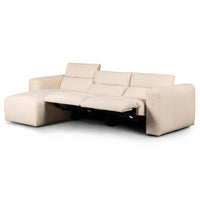 Radley Power Recliner Left Chaise Sectional, Antigo Natural