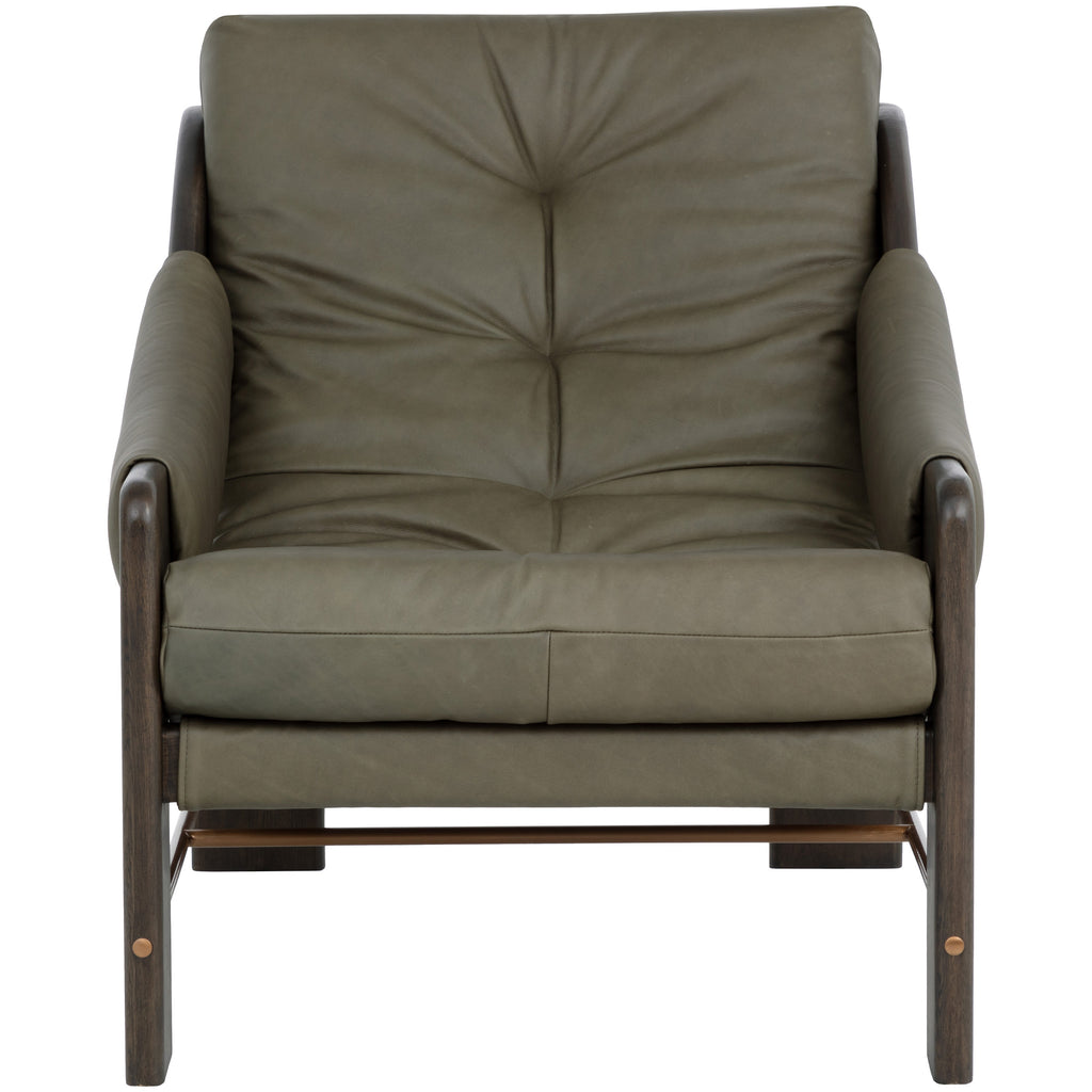 Rafferty Leather Chair, Ludlow Dark Olive – High Fashion Home