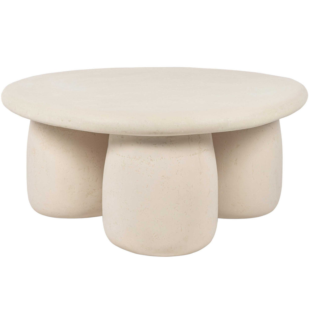 Rahul Round Coffee Table, Off-White