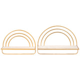 Rainbow Style Shelves, White/Gold