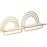 Rainbow Style Shelves, White/Gold