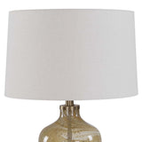 Rainer Table Lamp, Olive Amber