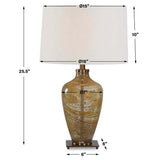 Rainer Table Lamp, Olive Amber
