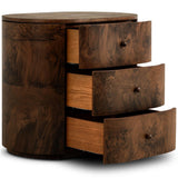 Raisa Nightstand, Walnut Burl by Amber Lewis x Four Hands
