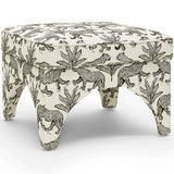 Raji Leopard Ottoman, Taupe