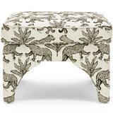 Raji Leopard Ottoman, Taupe