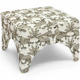 Raji Leopard Ottoman, Taupe