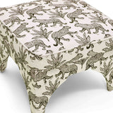 Raji Leopard Ottoman, Taupe