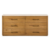 Raleigh 6 Drawer Dresser, Worn Oak by Four Hands-Furniture - Storage-High Fashion Home