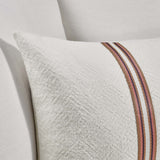 Ralph Lumbar Pillow, Ivory/Sangria Red-Accessories-High Fashion Home