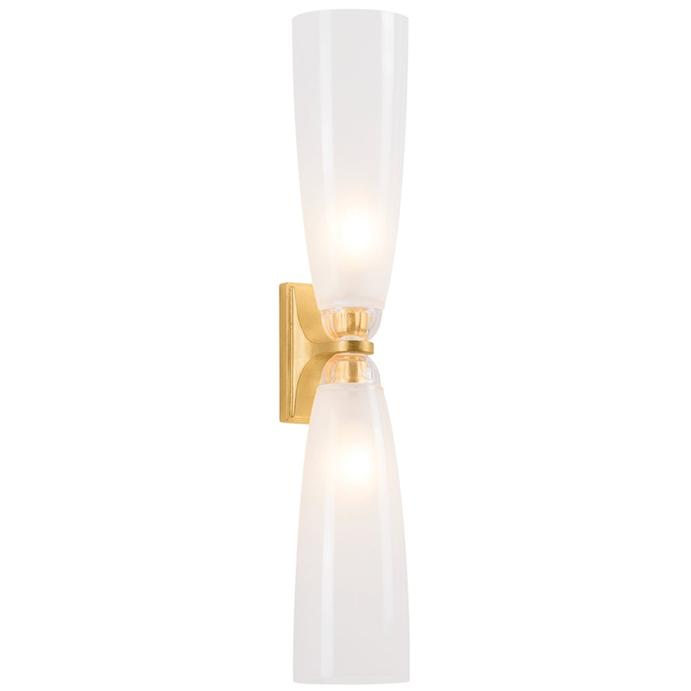 Ravenswood Double Wall Sconce, Vintage Gold Leaf