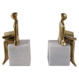 Reading Bookends, Gold-Accessories-High Fashion Home