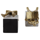 Reading Bookends, Gold-Accessories-High Fashion Home