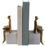 Reading Bookends, Gold-Accessories-High Fashion Home