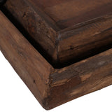 Reclaimed Wood Trays, Natural, Set of 2-Accessories-High Fashion Home