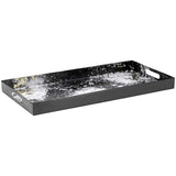 Rectangular Trays, Black/White, Set of 3-Accessories-High Fashion Home