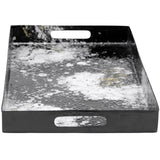 Rectangular Trays, Black/White, Set of 3-Accessories-High Fashion Home