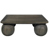 Redondo Square Coffee Table, Dark Brown-Furniture - Accent Tables-High Fashion Home