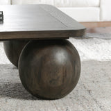 Redondo Square Coffee Table, Dark Brown-Furniture - Accent Tables-High Fashion Home