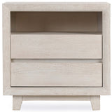 Reece 2 Drawer Nightstand, Seasheell White-Furniture - Bedroom-High Fashion Home