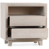 Reece 2 Drawer Nightstand, Seasheell White-Furniture - Bedroom-High Fashion Home