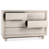 Reece 6 Drawer Dresser, Seashell White-Furniture - Bedroom-High Fashion Home