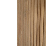 Reeded Round Coffee Table, White-Furniture - Accent Tables-High Fashion Home