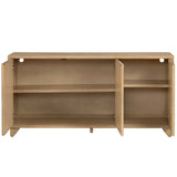 Reese 3 Door Sideboard, Natural-Furniture - Storage-High Fashion Home
