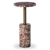 Reeves End Table, Garnet Marble