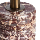 Reeves End Table, Garnet Marble-Furniture - Accent Tables-High Fashion Home