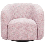 Refine Swivel Chair, Pink Tweed-Furniture - Chairs-High Fashion Home