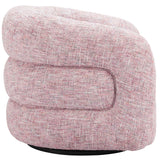 Refine Swivel Chair, Pink Tweed-Furniture - Chairs-High Fashion Home