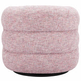 Refine Swivel Chair, Pink Tweed-Furniture - Chairs-High Fashion Home