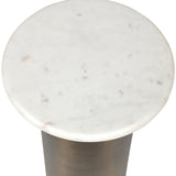 Reiss Drink Table, White Marble