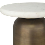 Reiss Drink Table, White Marble