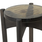 Relo End Table, Olive Cast Glass by Four Hands-Furniture - Accent Tables-High Fashion Home