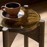 Relo End Table, Olive Cast Glass by Four Hands-Furniture - Accent Tables-High Fashion Home
