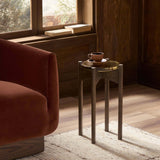 Relo End Table, Olive Cast Glass by Four Hands-Furniture - Accent Tables-High Fashion Home