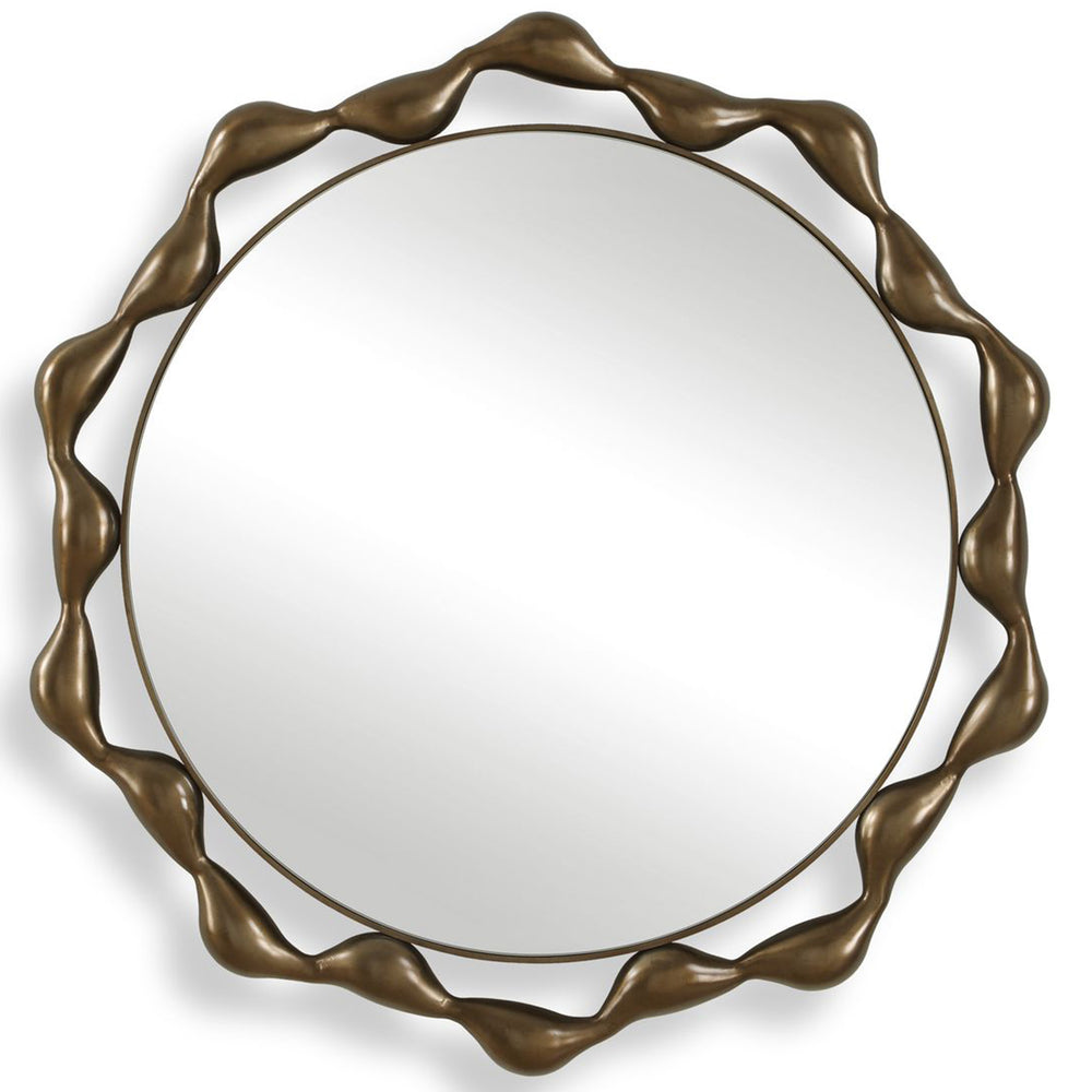 Remolino Round Mirror, Brown