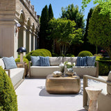 Remsen Outdoor 107" Sofa, Weathered Gray/Dove