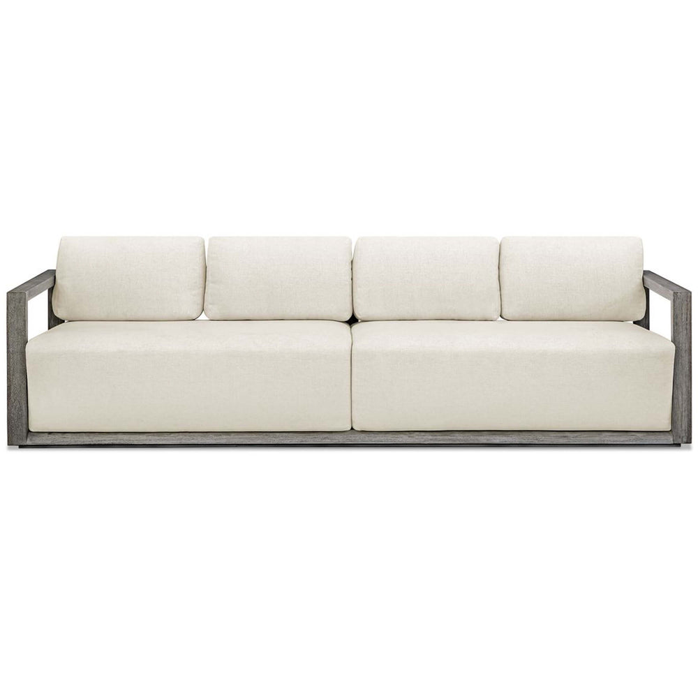 Remsen Outdoor 107" Sofa, Weathered Gray/Oyster